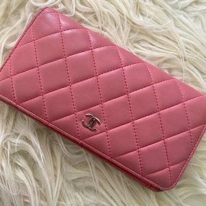 AUTHENTIC PINK CHANEL YEN WALLET